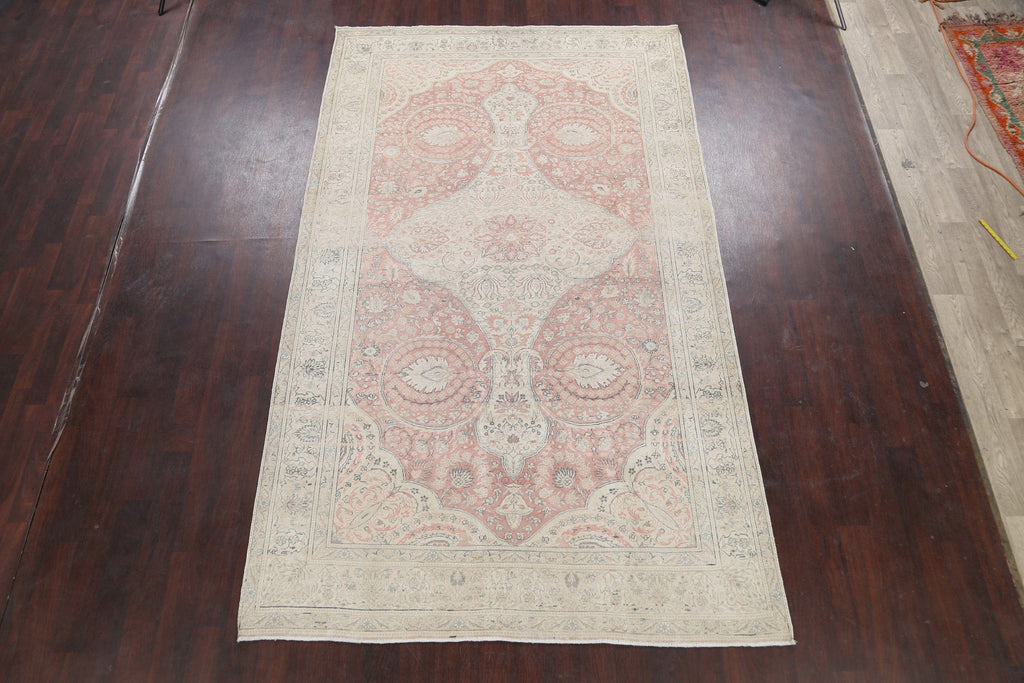 Muted Tabriz Persian Area Rug 6x10