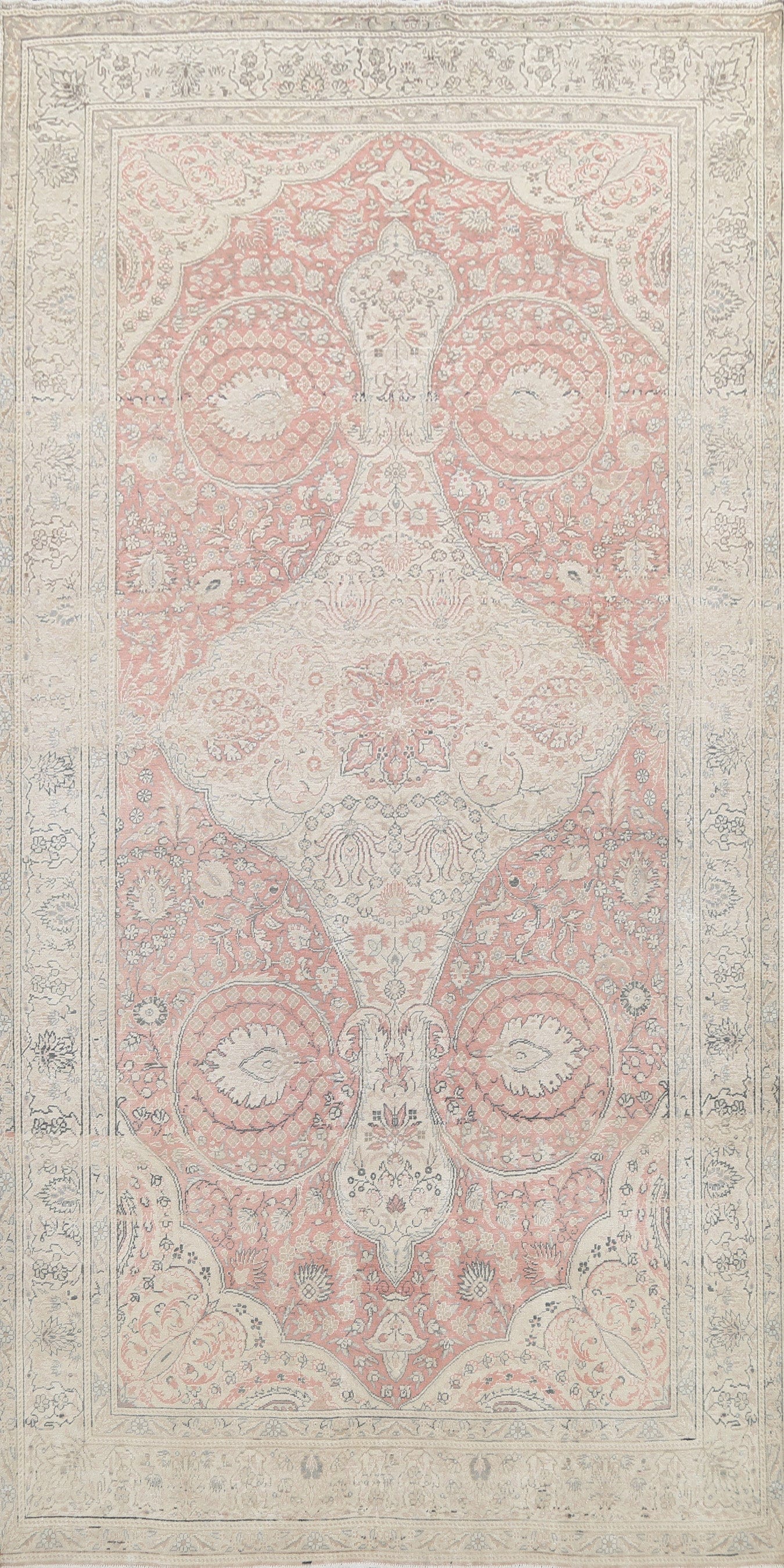 Muted Tabriz Persian Area Rug 6x10