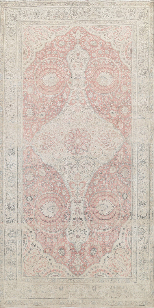 Muted Tabriz Persian Area Rug 6x10