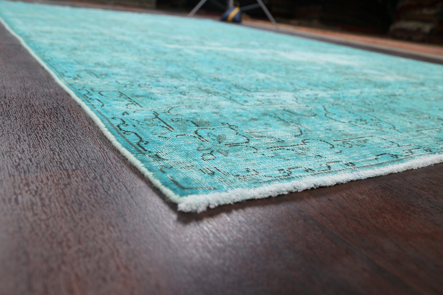 Distressed Over-Dyed Tabriz Persian Area Rug 7x11