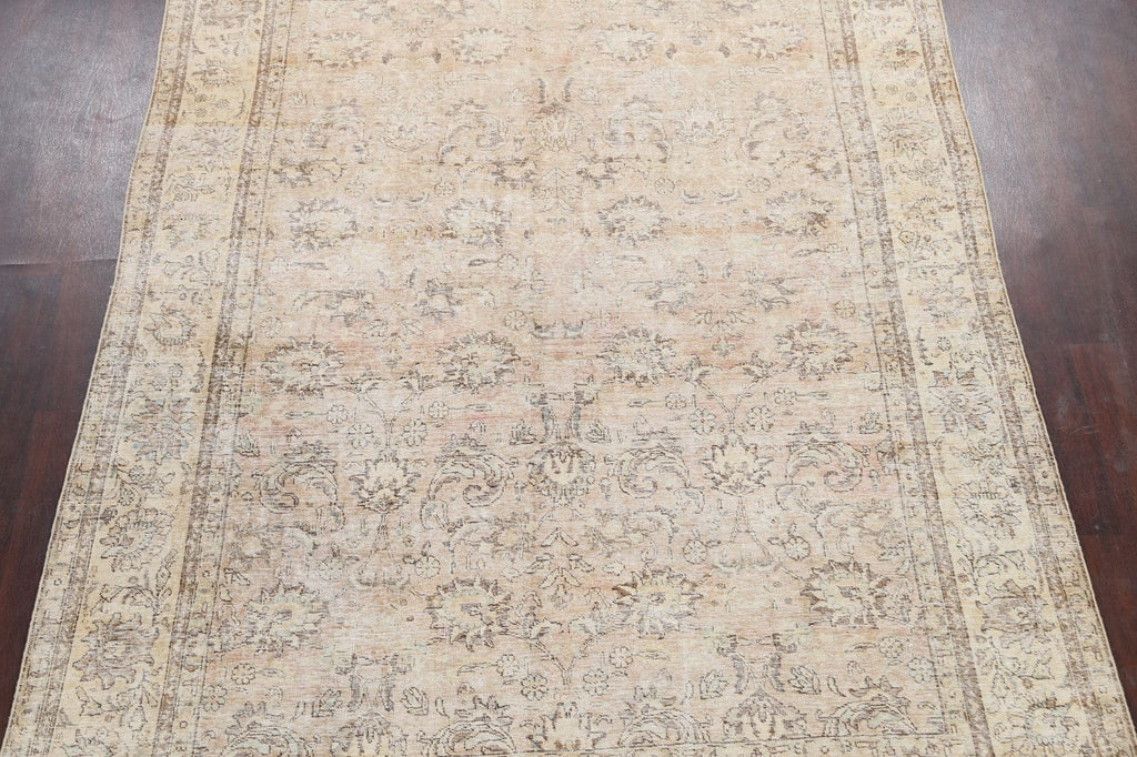 All-Over Muted Tabriz Persian Area Rug 7x10