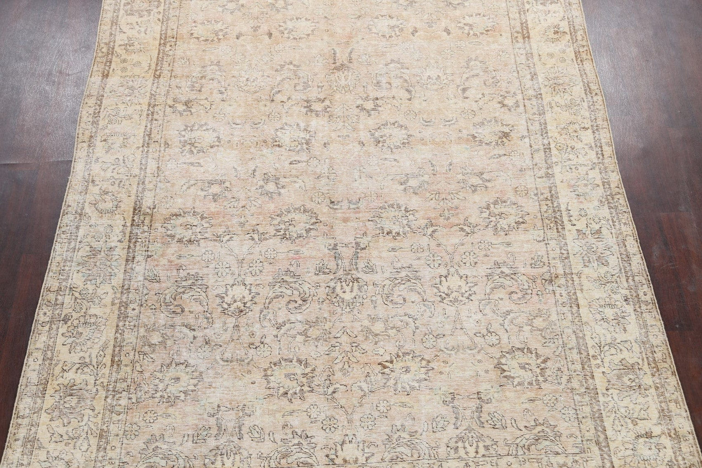 All-Over Muted Tabriz Persian Area Rug 7x10