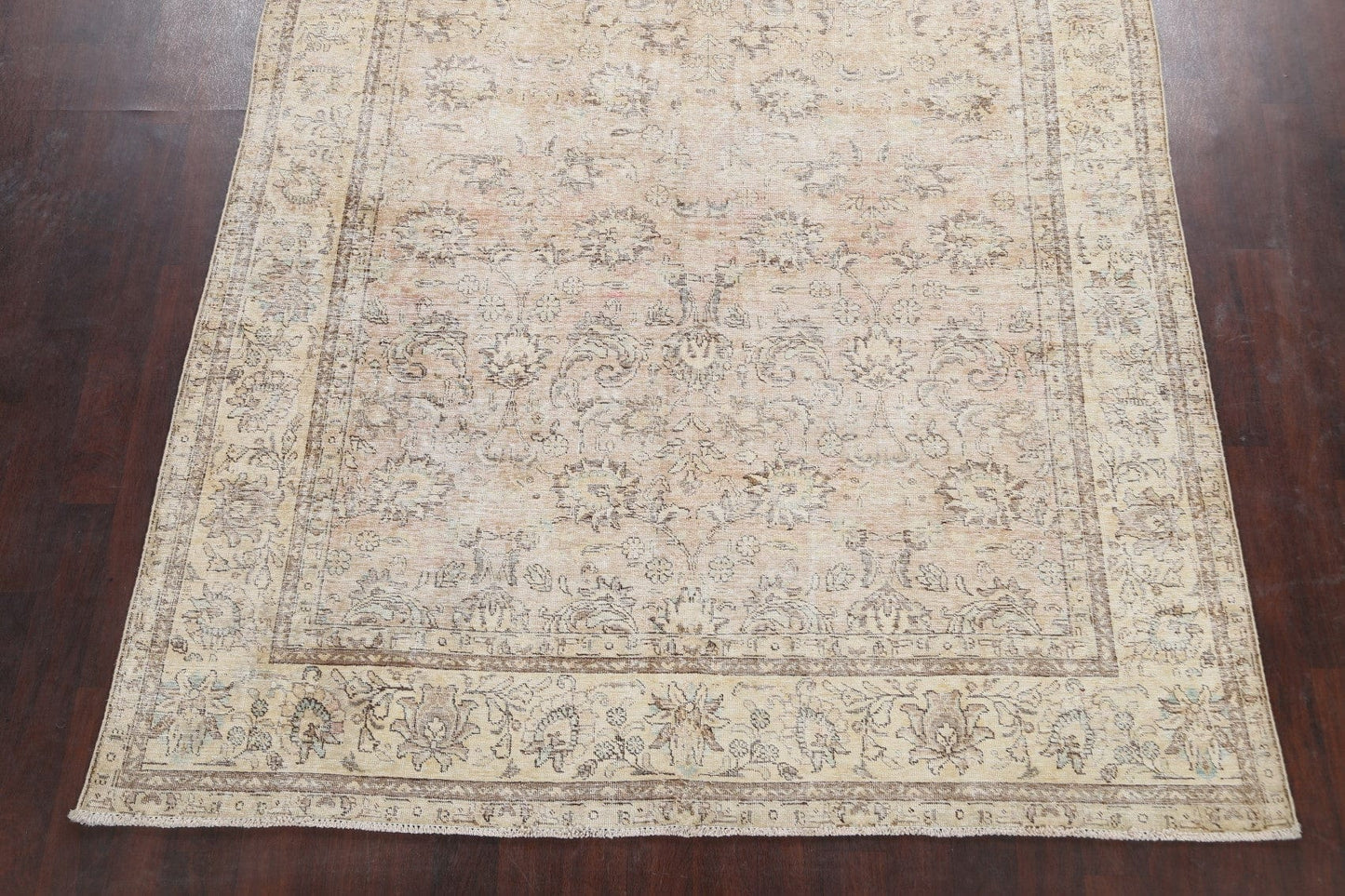 All-Over Muted Tabriz Persian Area Rug 7x10