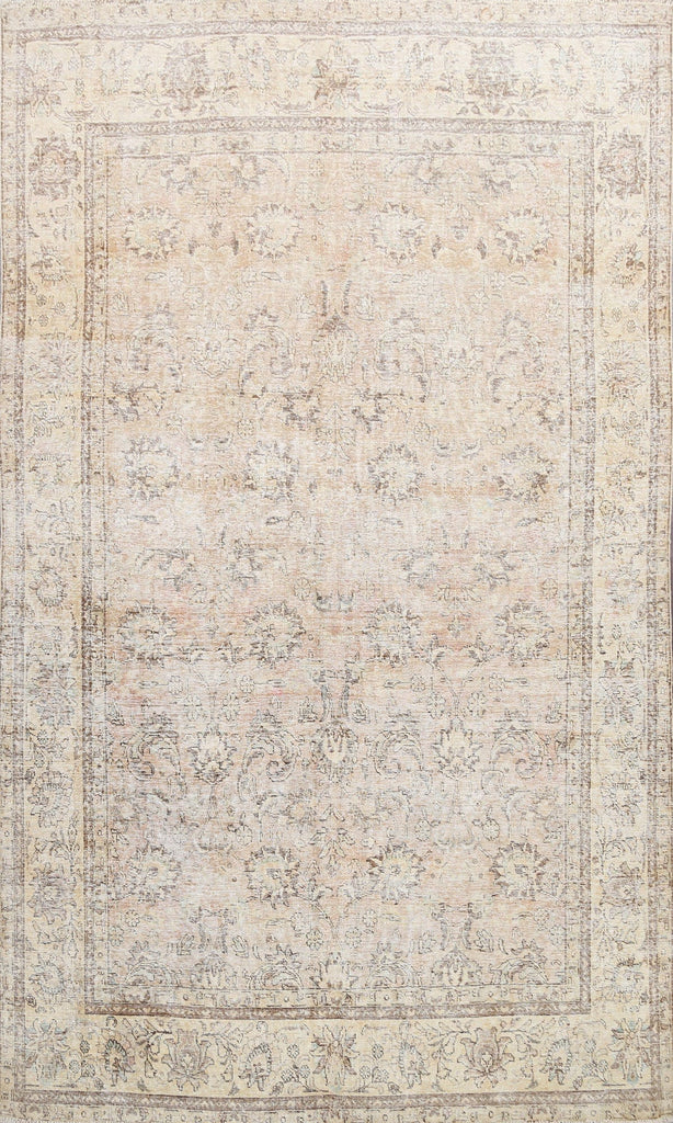 All-Over Muted Tabriz Persian Area Rug 7x10