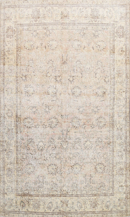 All-Over Muted Tabriz Persian Area Rug 7x10