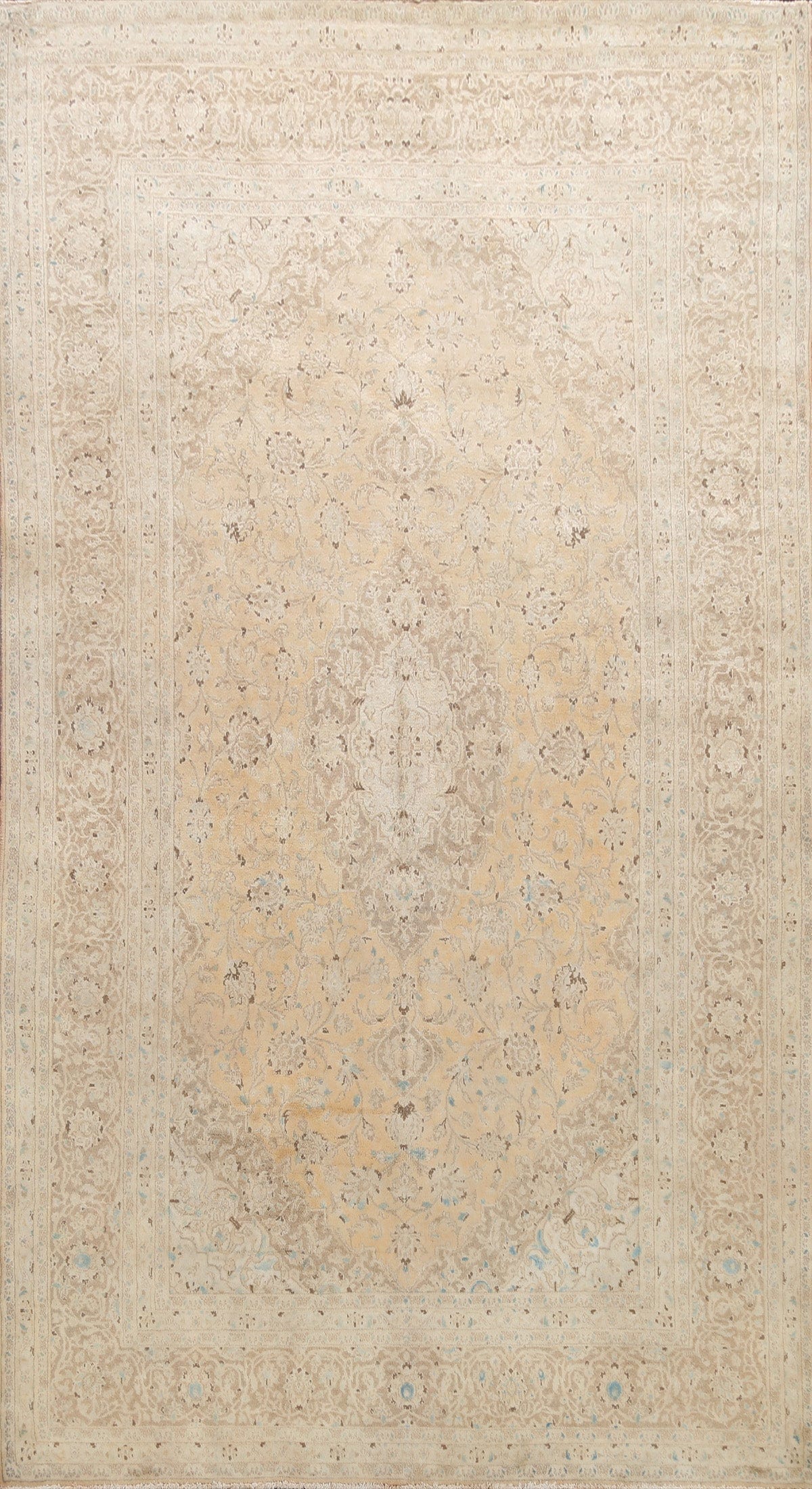 Muted Floral Kashan Persian Area Rug 6x10