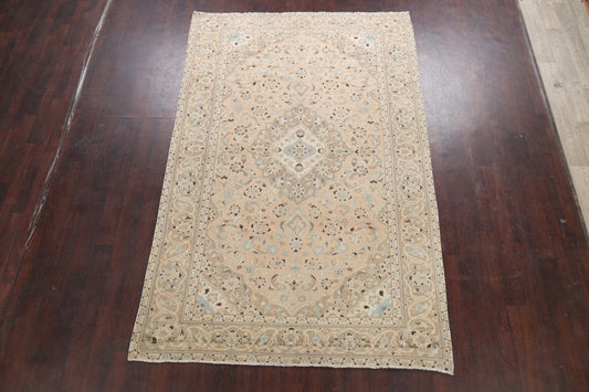 Muted Floral Kashan Persian Area Rug 6x10