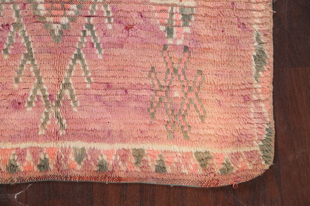 Tribal Moroccan Oriental Runner Rug 4x9