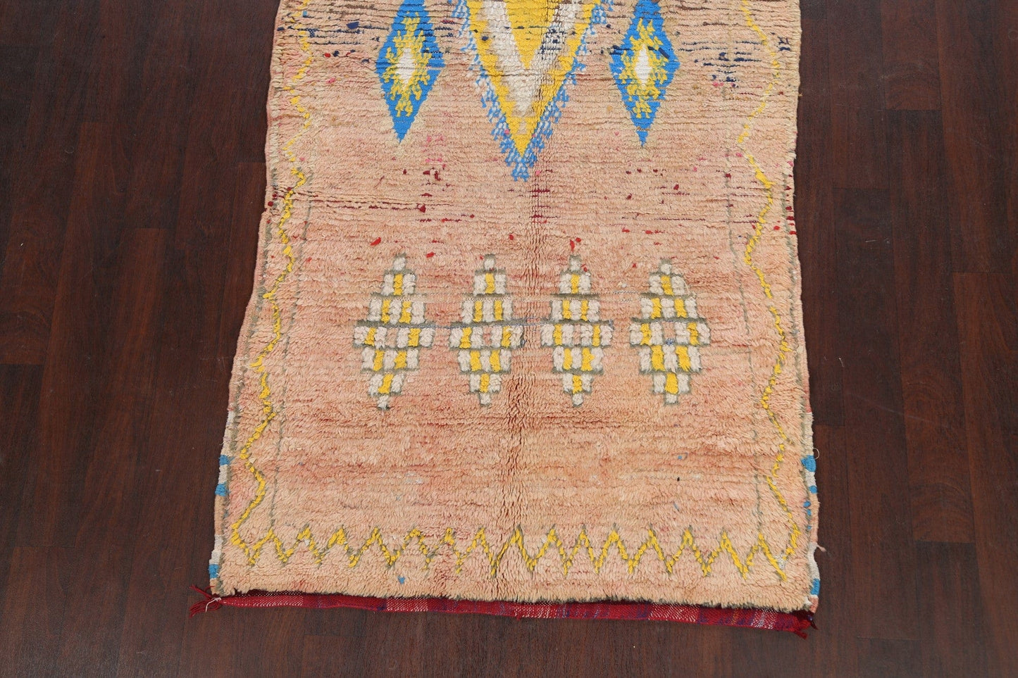 Antique Tribal Moroccan Oriental Runner Rug 4x9