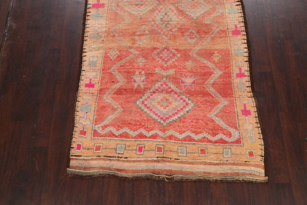 Antique Tribal Moroccan Oriental Area Rug 5x12