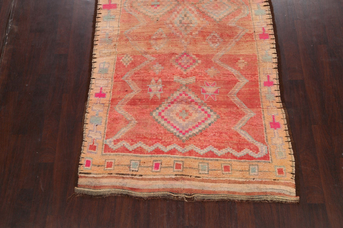 Antique Tribal Moroccan Oriental Area Rug 5x12