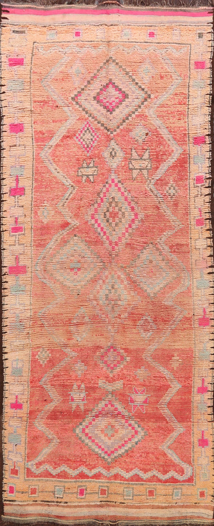 Antique Tribal Moroccan Oriental Area Rug 5x12