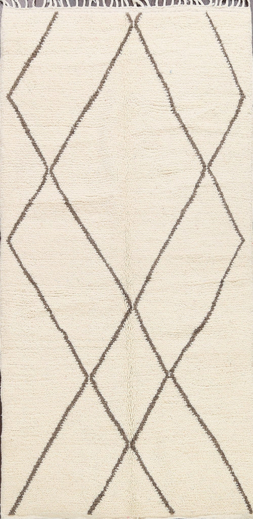 Tribal Moroccan Oriental Area Rug 4x7