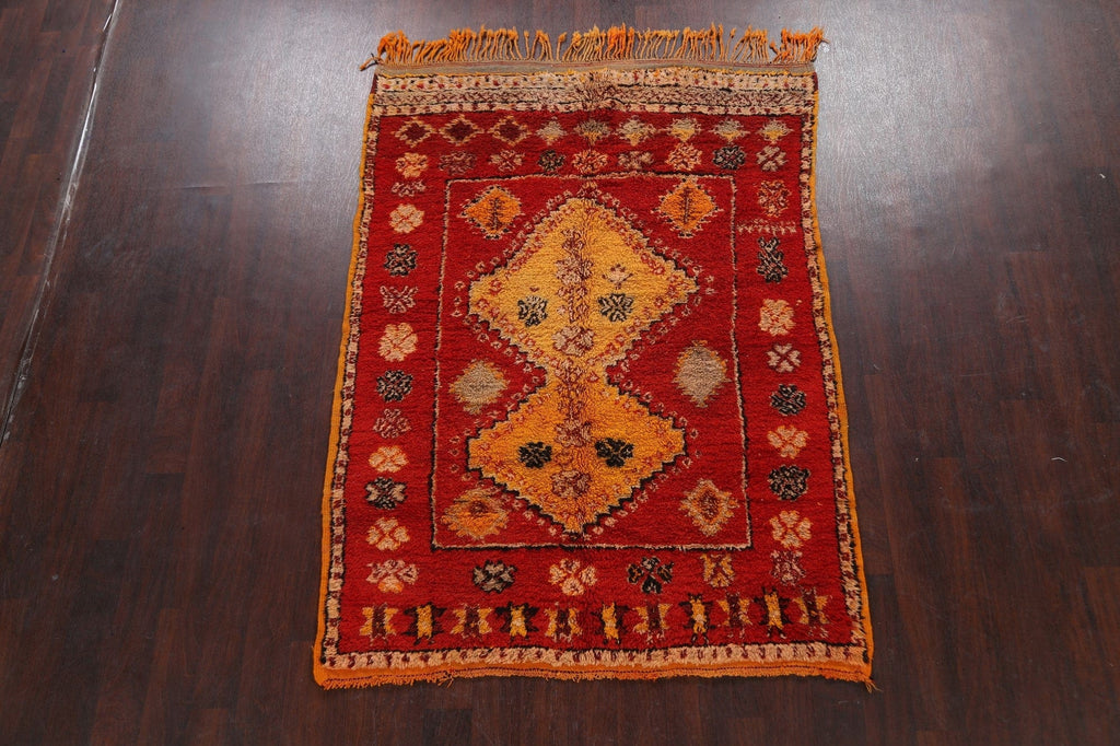 Tribal Moroccan Oriental Area Rug 5x7