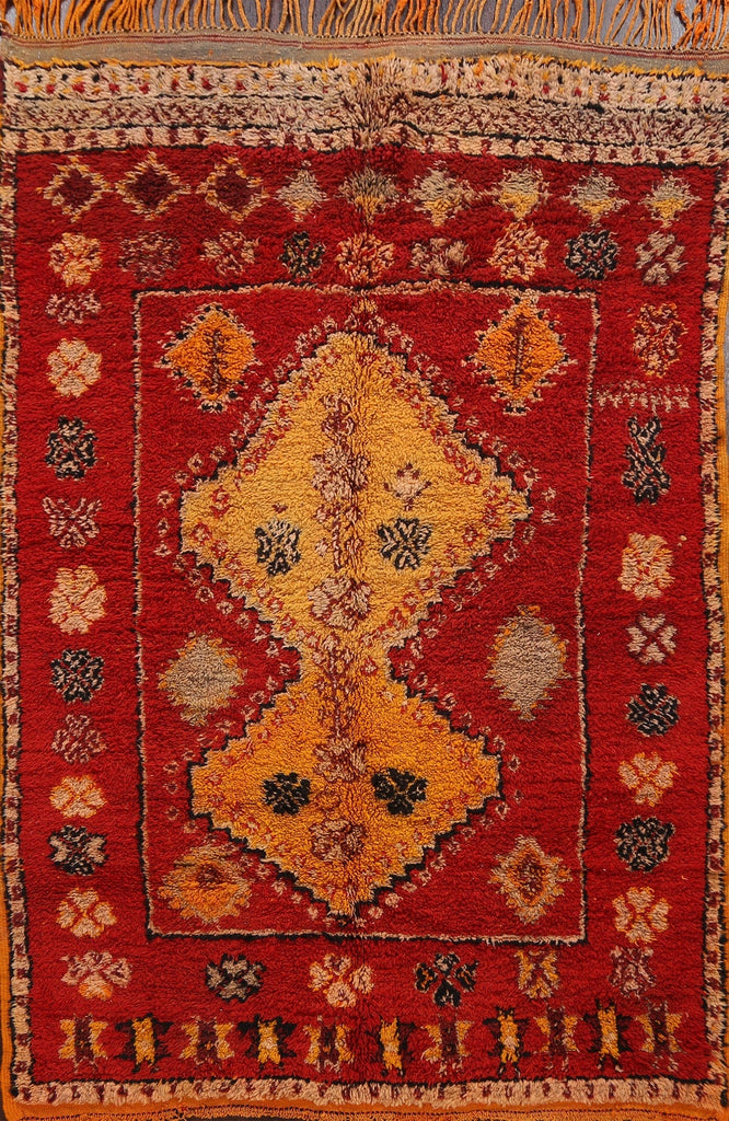 Tribal Moroccan Oriental Area Rug 5x7