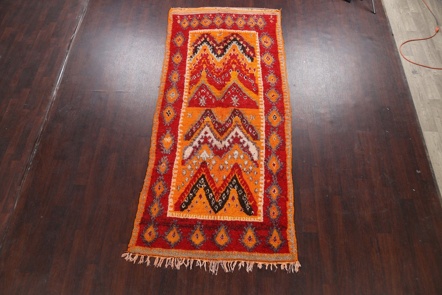 Tribal Moroccan Oriental Runner Rug 4x10