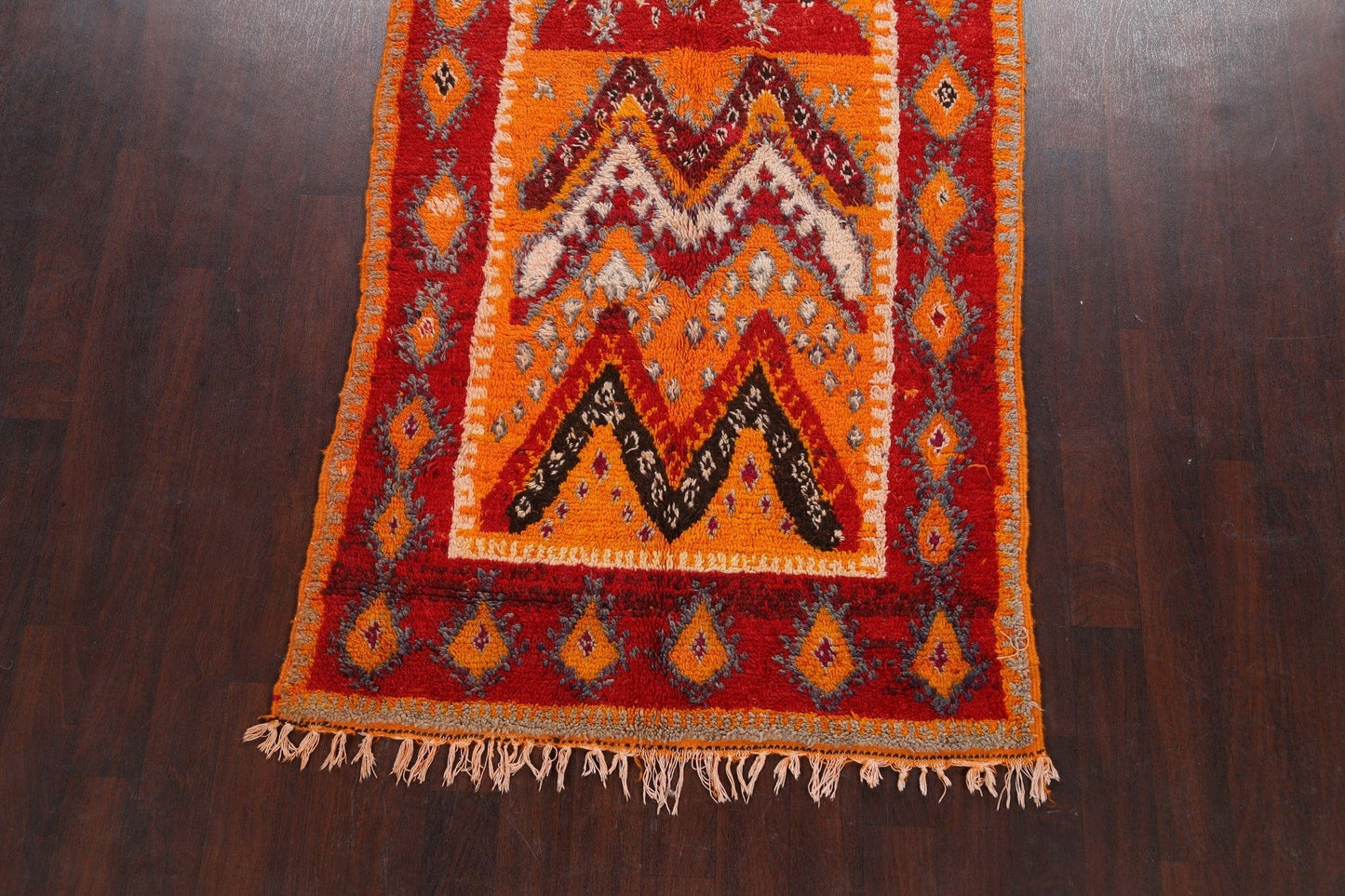 Tribal Moroccan Oriental Runner Rug 4x10