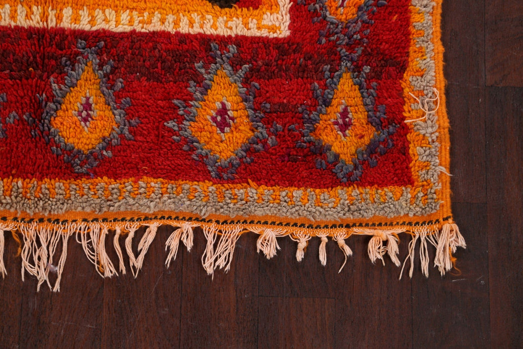 Tribal Moroccan Oriental Runner Rug 4x10