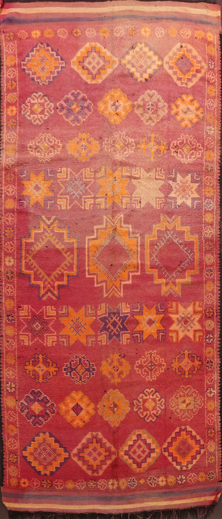 Antique Tribal Moroccan Oriental Area Rug 6x13