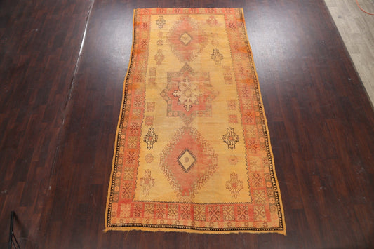 Antique Tribal Moroccan Oriental Area Rug 6x11