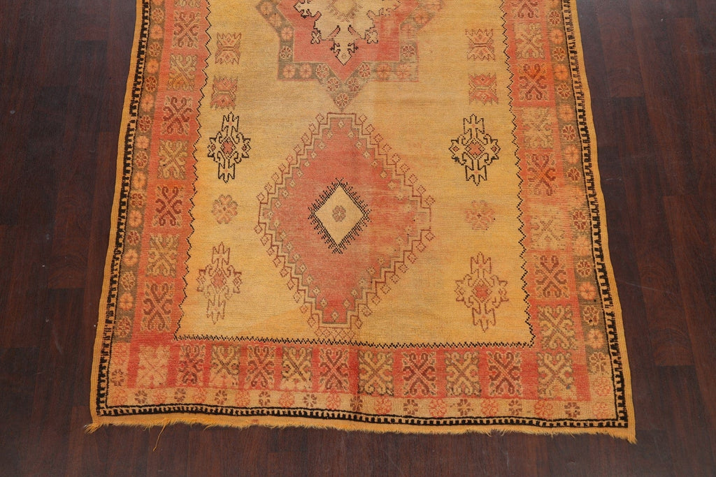 Antique Tribal Moroccan Oriental Area Rug 6x11