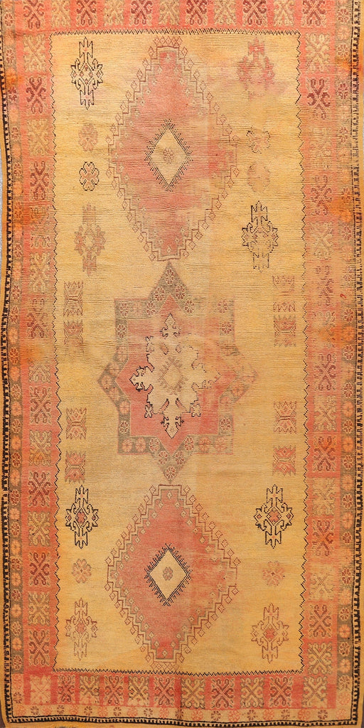 Antique Tribal Moroccan Oriental Area Rug 6x11