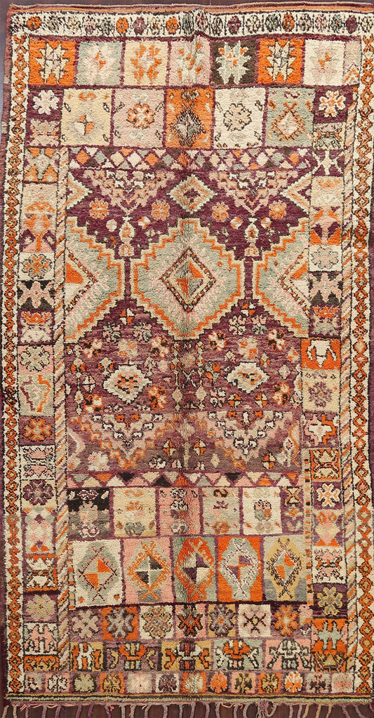 Tribal Moroccan Oriental Area Rug 6x11