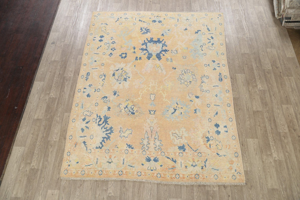 Geometric Oushak Oriental Area Rug 7x9