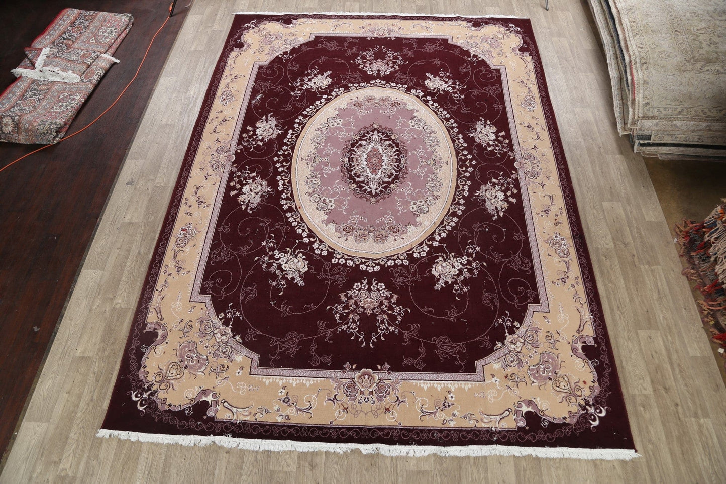 Geometric Aubusson Oriental Area Rug 10x13