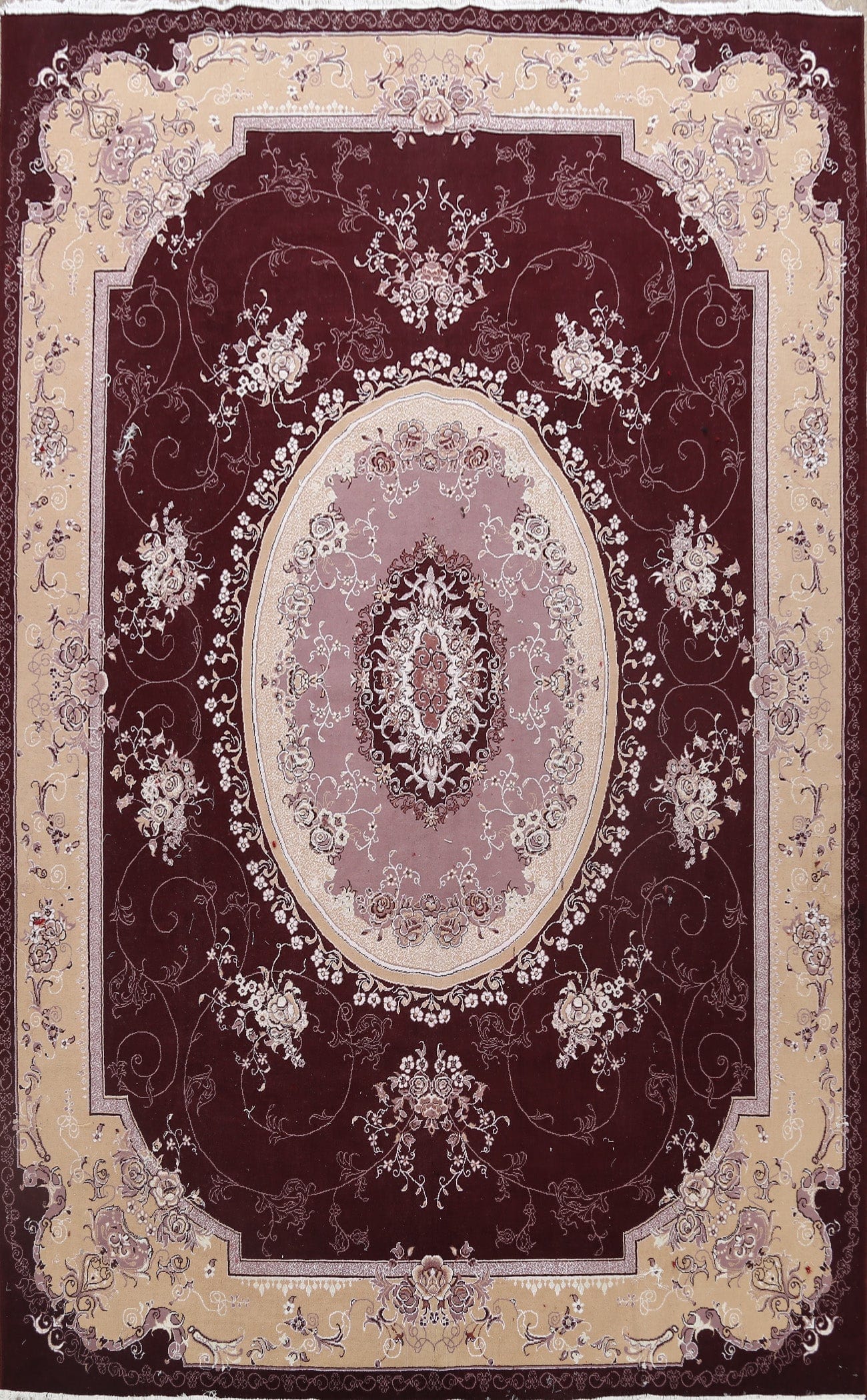 Geometric Aubusson Oriental Area Rug 10x13