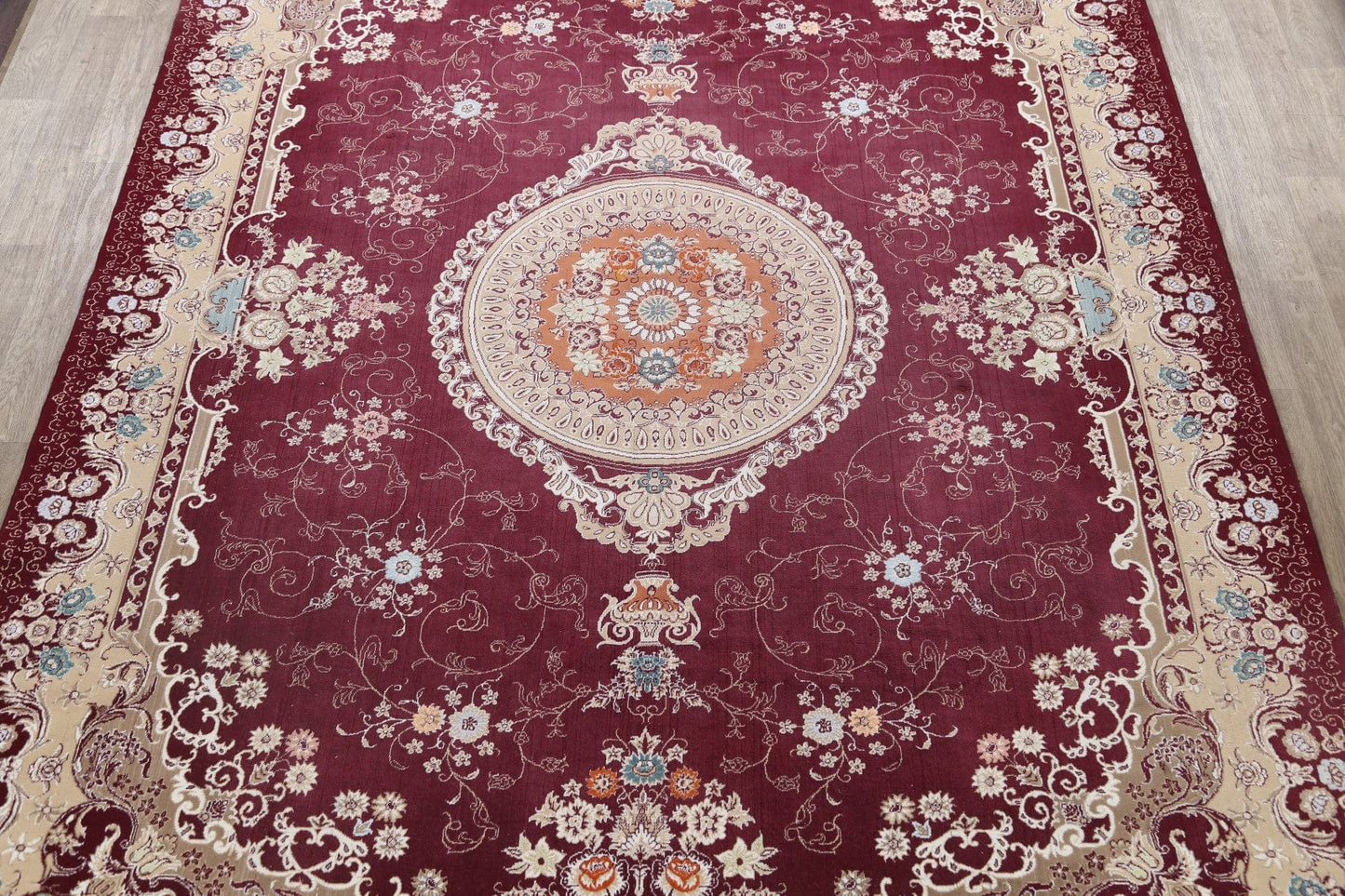 Floral Aubusson Oriental Area Rug 10x13