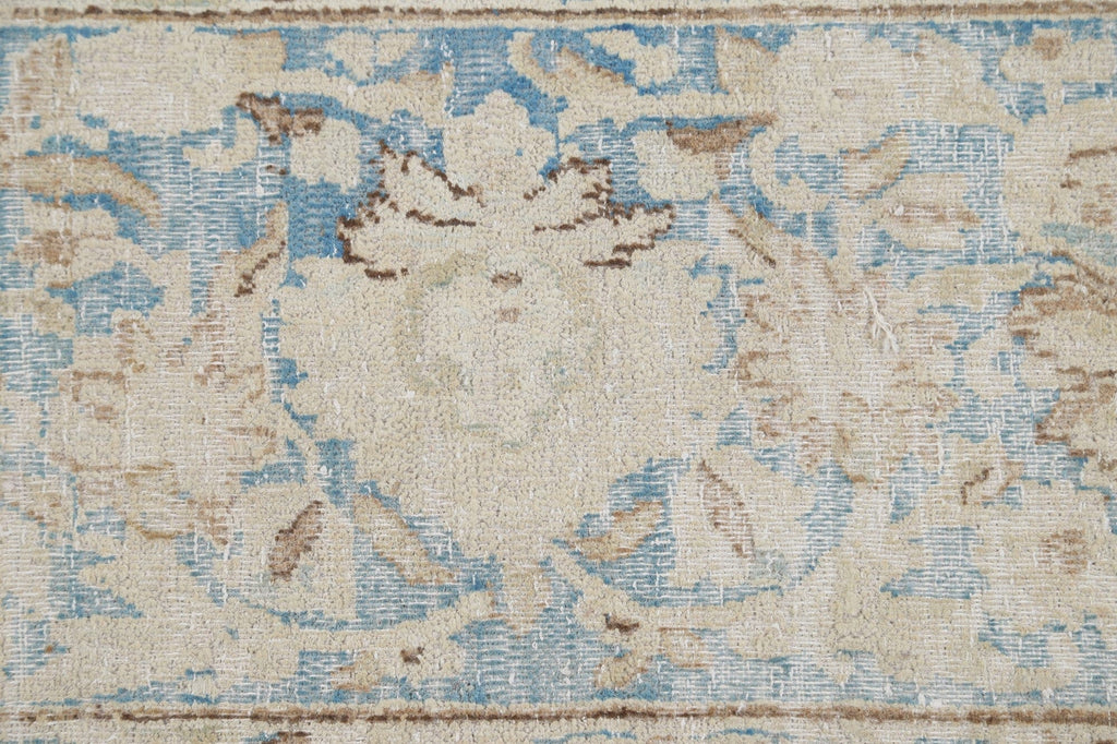 Distressed Floral Kerman Persian Area Rug 10x12