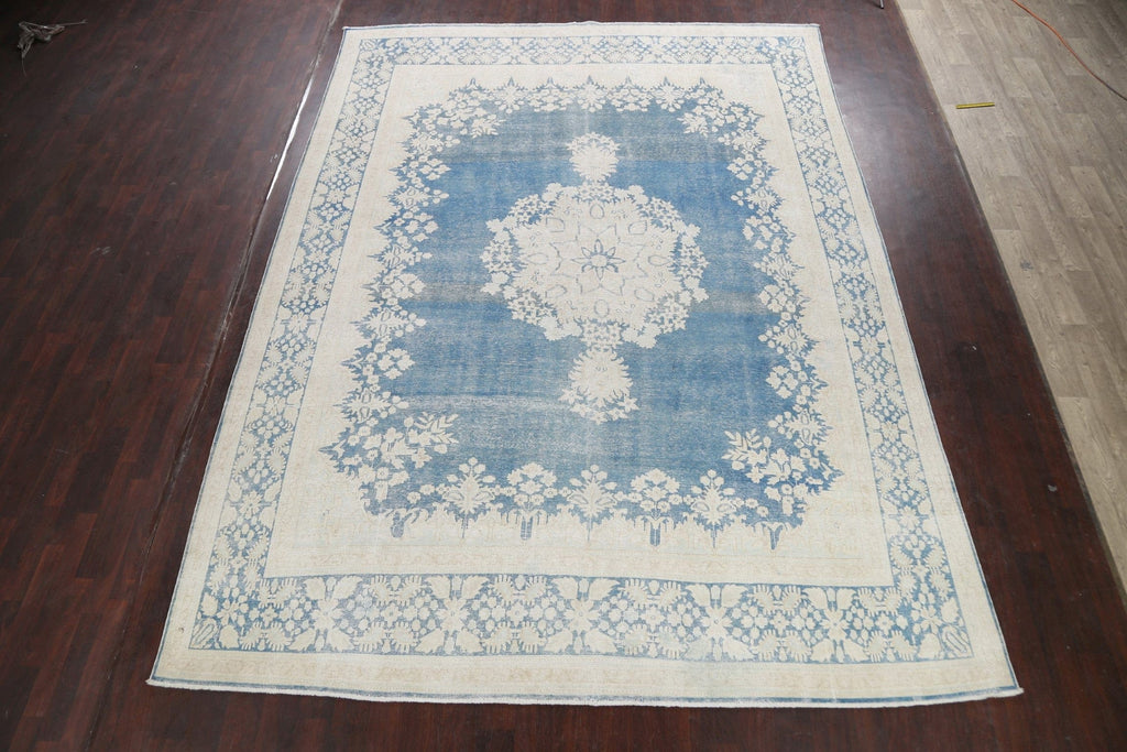 Distressed Kerman Persian Area Rug 10x13