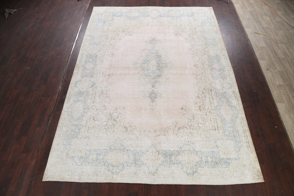 Distressed Kerman Persian Area Rug 10x13