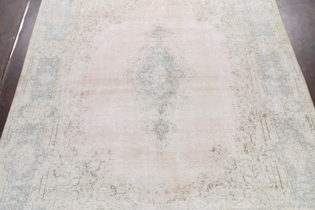 Distressed Kerman Persian Area Rug 10x13