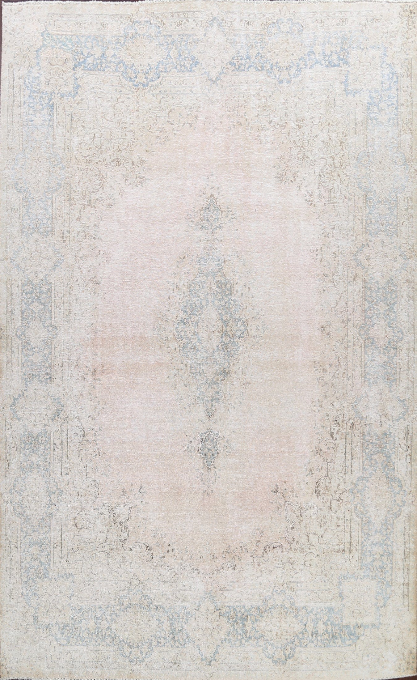 Distressed Kerman Persian Area Rug 10x13