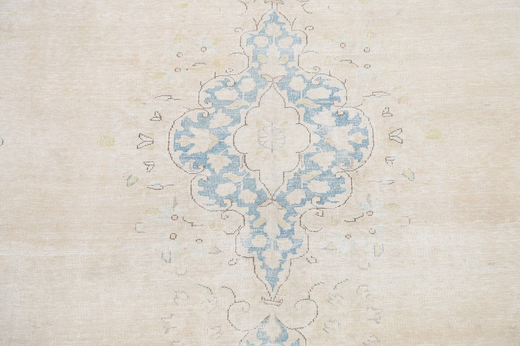 Muted Distressed Kerman Persian Area Rug 8x11