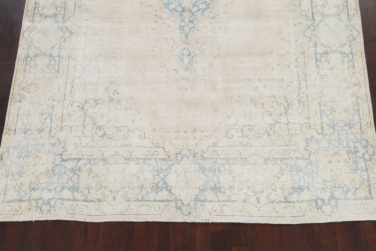 Muted Distressed Kerman Persian Area Rug 8x11