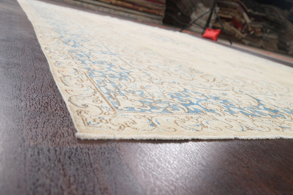 Muted Distressed Kerman Persian Area Rug 8x11