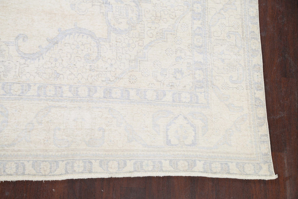 Muted Distressed Kerman Persian Area Rug 10x13