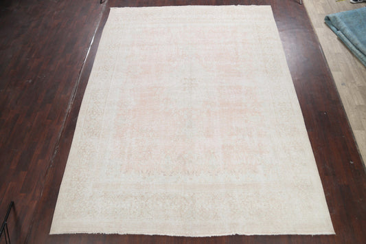 Muted Distressed Kerman Persian Area Rug 10x12