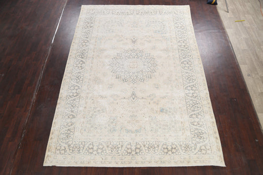 Muted Floral Kerman Persian Area Rug 8x12