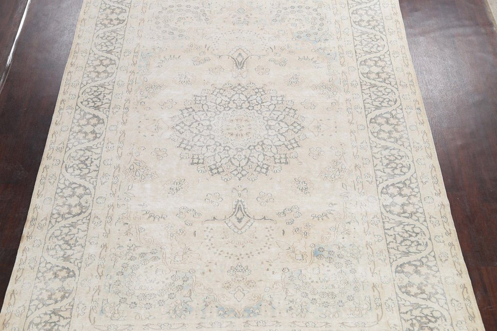 Muted Floral Kerman Persian Area Rug 8x12