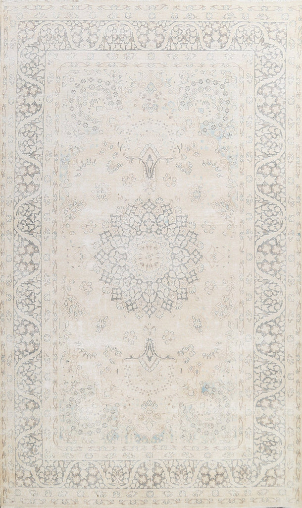 Muted Floral Kerman Persian Area Rug 8x12