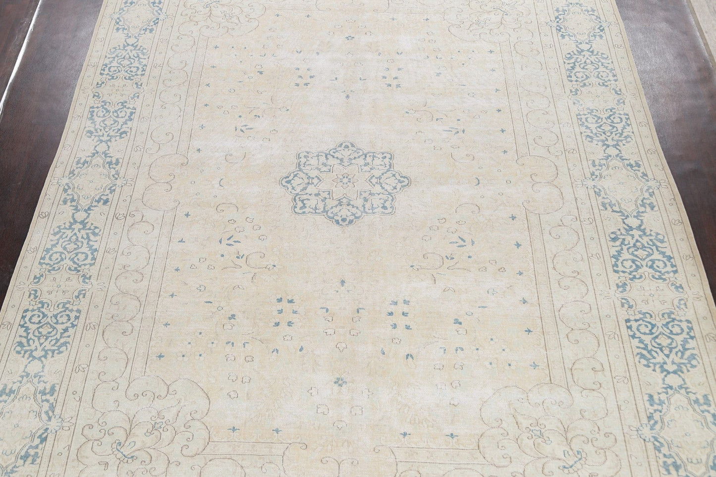 Muted Floral Kerman Persian Area Rug 10x13