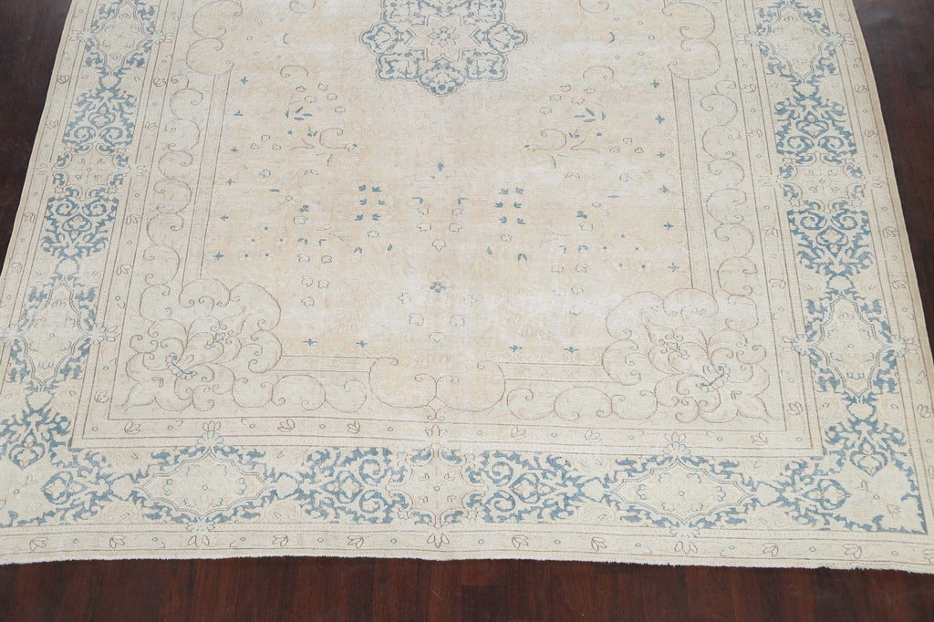 Muted Floral Kerman Persian Area Rug 10x13