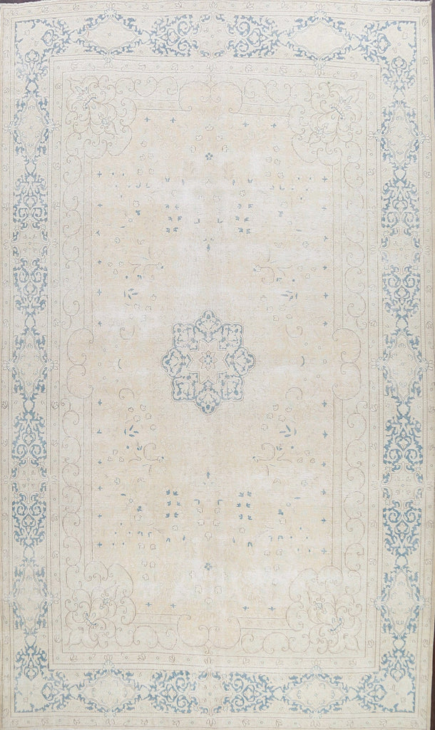 Muted Floral Kerman Persian Area Rug 10x13