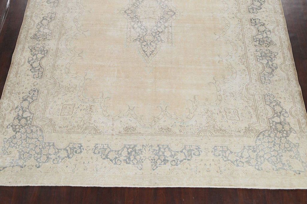 Muted Floral Kerman Persian Area Rug 10x13