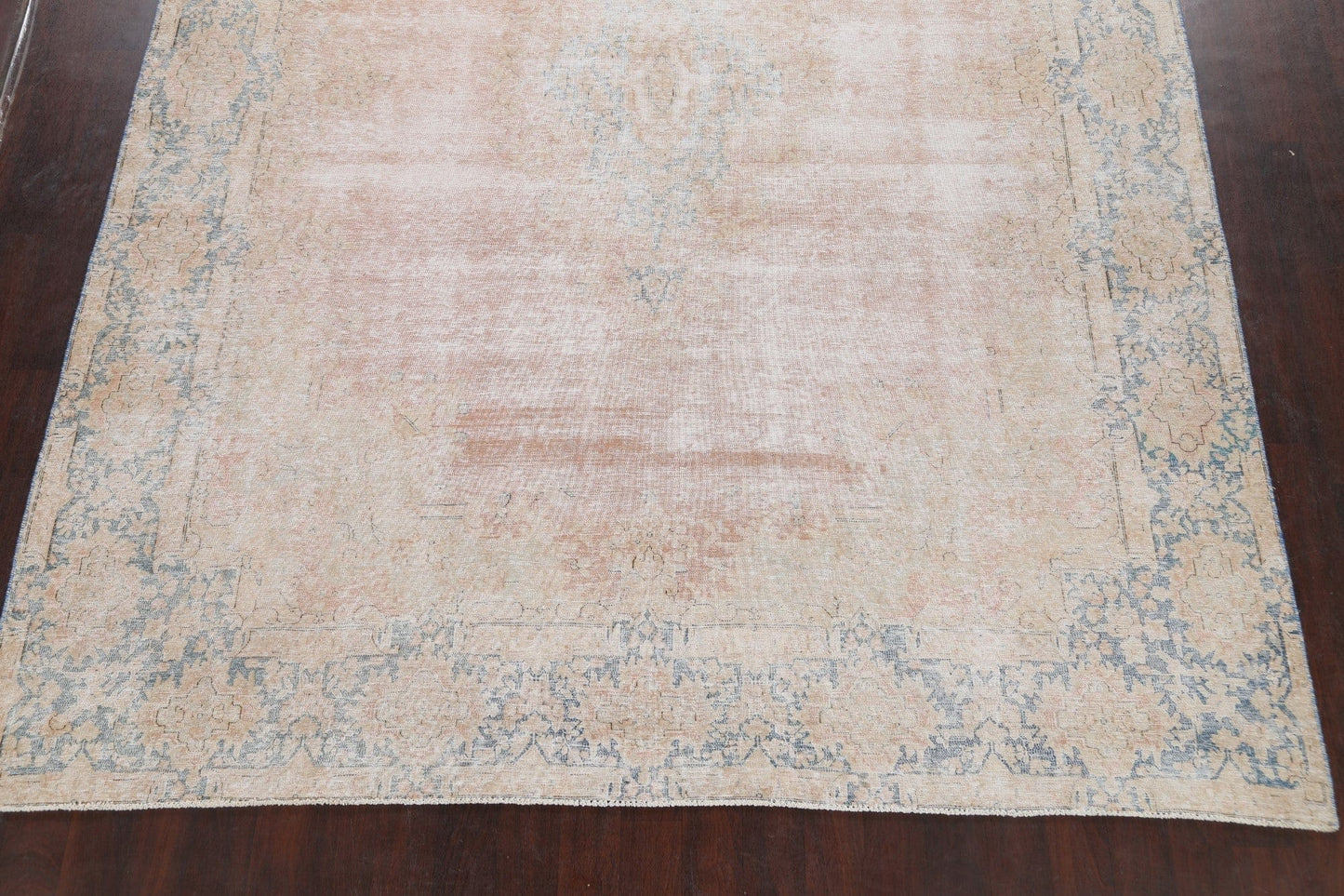 Muted Distressed Kerman Persian Area Rug 10x13