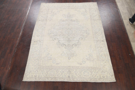 Muted Distressed Tabriz Persian Area Rug 8x11